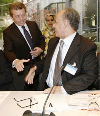 Accueil de M. Laghdaf par A. Joyandet cMAEE / A. Arraou)