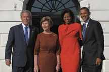 Obama rencontre Bush à la Maison-Blanche Obama rencontre Bush à la Maison-Blanche