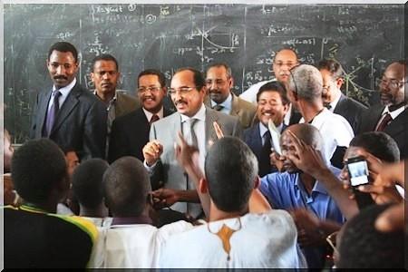 Ould Abdel Aziz au lycée d’Arafat [Reportage-Photos, cridem]