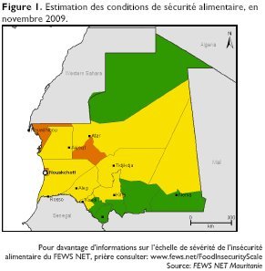 Mauritanie : Mise à jour de la sécurité alimentaire, novembre 2009