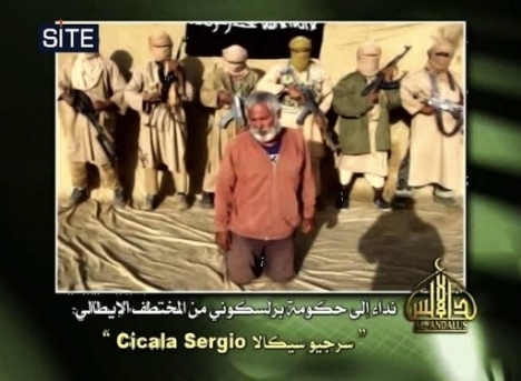 Message audio de l'otage italien. Sergio Cicala appelle son gouvernement à des concessions