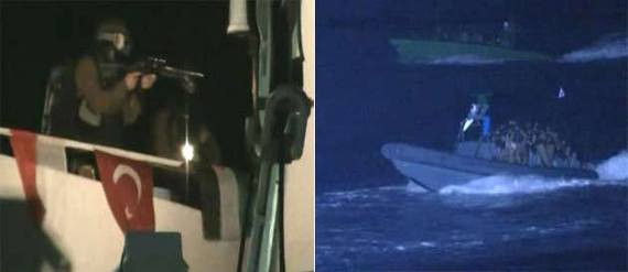 Le commando israélien a agi en pleine mer entre 4 h 30 et 5 heures du matin (3h30 et 4 h à Paris) Le commando israélien a agi en pleine mer entre 4 h 30 et 5 heures du matin (3h30 et 4 h à Paris)