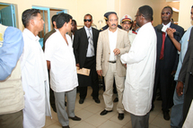Le président de la république donne le coup d'envoi de la nouvelle unité d'hémodialyse au Centre hospitalier d'Aioun