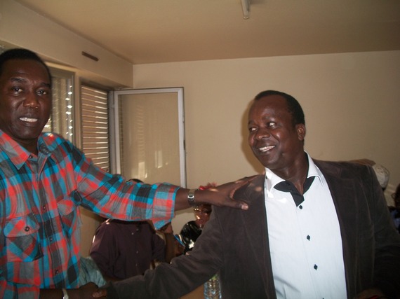 Ousmane Sarr et le chanteur Demba Ndiaye Ndillan venu encourager l'AVOMM
