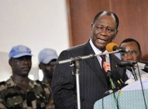 lassane Ouattara lors d'une cérémonie à Abidjan, le 10 novembre 2010 lassane Ouattara lors d'une cérémonie à Abidjan, le 10 novembre 2010