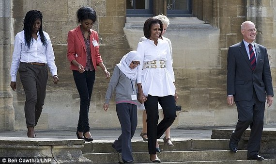 Lors de sa rencontre avec les jeunes lycéennes, Michelle Obama a tenu à souligner l'importance de l'éducation
