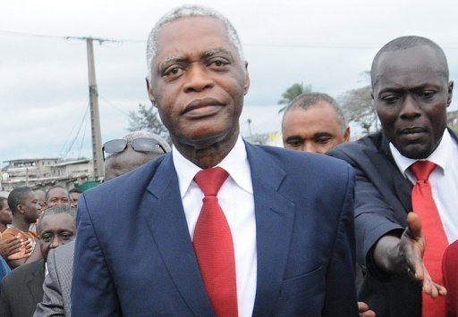 Pierre Mamboundou, le 1er octobre 2011 à Libreville