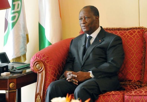 Le président ivoirien Alassane Ouattara, le 14 novembre 2012 à Abidjan AFP Le président ivoirien Alassane Ouattara, le 14 novembre 2012 à Abidjan AFP