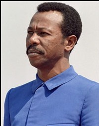 Le leader éthiopien Mengistu Haïlé Mariam, le 31 octobre 1986, à Harare. Le leader éthiopien Mengistu Haïlé Mariam, le 31 octobre 1986, à Harare.