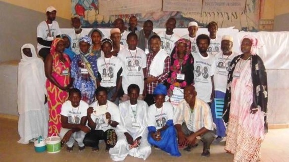 Le coordinateur de TPMN avec les représentants des 14 sites de Bakel Le coordinateur de TPMN avec les représentants des 14 sites de Bakel