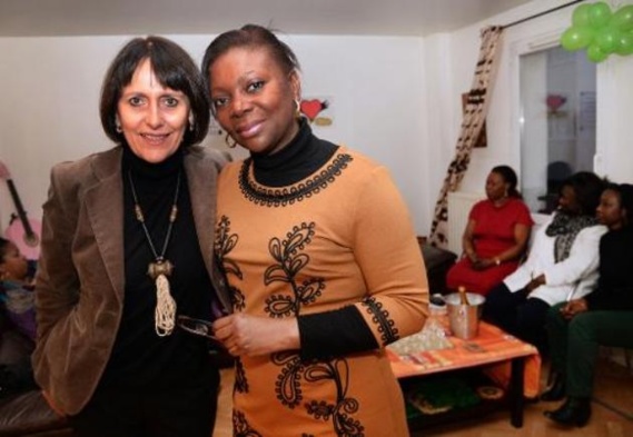 Gisele Bedan (D) et une amie le 1er février 2014 à Paris Gisele Bedan (D) et une amie le 1er février 2014 à Paris