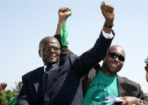 Ousmane Tanor Dieng, secrétaire général du PS sénégalais et Barthelemi Diaz Ousmane Tanor Dieng, secrétaire général du PS sénégalais et Barthelemi Diaz