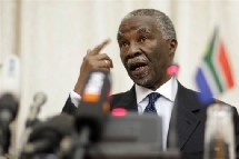 Le président sud-africain Thabo Mbeki, le 5 octobre 2007 à Pretoria Le président sud-africain Thabo Mbeki, le 5 octobre 2007 à Pretoria