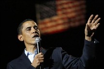 Lorsqu'il est sur une scène, le sénateur de l'Illinois, Barack Obama, a le feu sacré Lorsqu'il est sur une scène, le sénateur de l'Illinois, Barack Obama, a le feu sacré