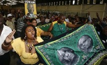 Des militants ANC à Polokwane, le 15 décembre Des militants ANC à Polokwane, le 15 décembre