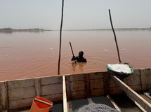 Au Sénégal, le lac Rose reprend des couleurs, son activité économique aussi Au Sénégal, le lac Rose reprend des couleurs, son activité économique aussi