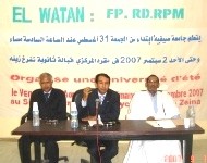 Chbih Ould Cheikh Melainine du FP, Cheikh Ould Horma du RPM, Moustapha Ould Abeiderrahmane du RD