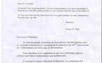 Lettre du Président Busch à son homologue mauritanien