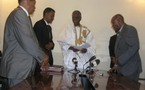 Le président de la République, par intérim, au palais présidentiel