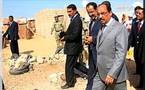 Le président Aziz en visite à Arafat.