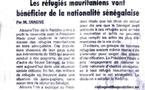 Communiqué : Coordination des Associations et Collectifs des Réfugiés Mauritaniens au Sénégal et au Mali (CACRMSM)