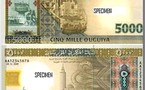 Emission d’un billet de 5000 ouguiya en Mauritanie