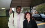 Mireille Hamelin, la Représentante de l'AJD/MR au Québec (Canada), accueille Ousmane Abdoul SARR