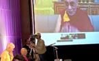 Auprès de l'archevêque Desmond Tutu, le dalaï lama évoque par vidéotransmission "la censure immorale" en Chine