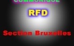 COMMUNIQUE RFD BRUXELLES