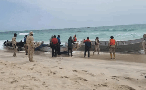 Nouadhibou : 121 migrants clandestins interceptés à bord d’une embarcation par les garde-côtes mauritaniens